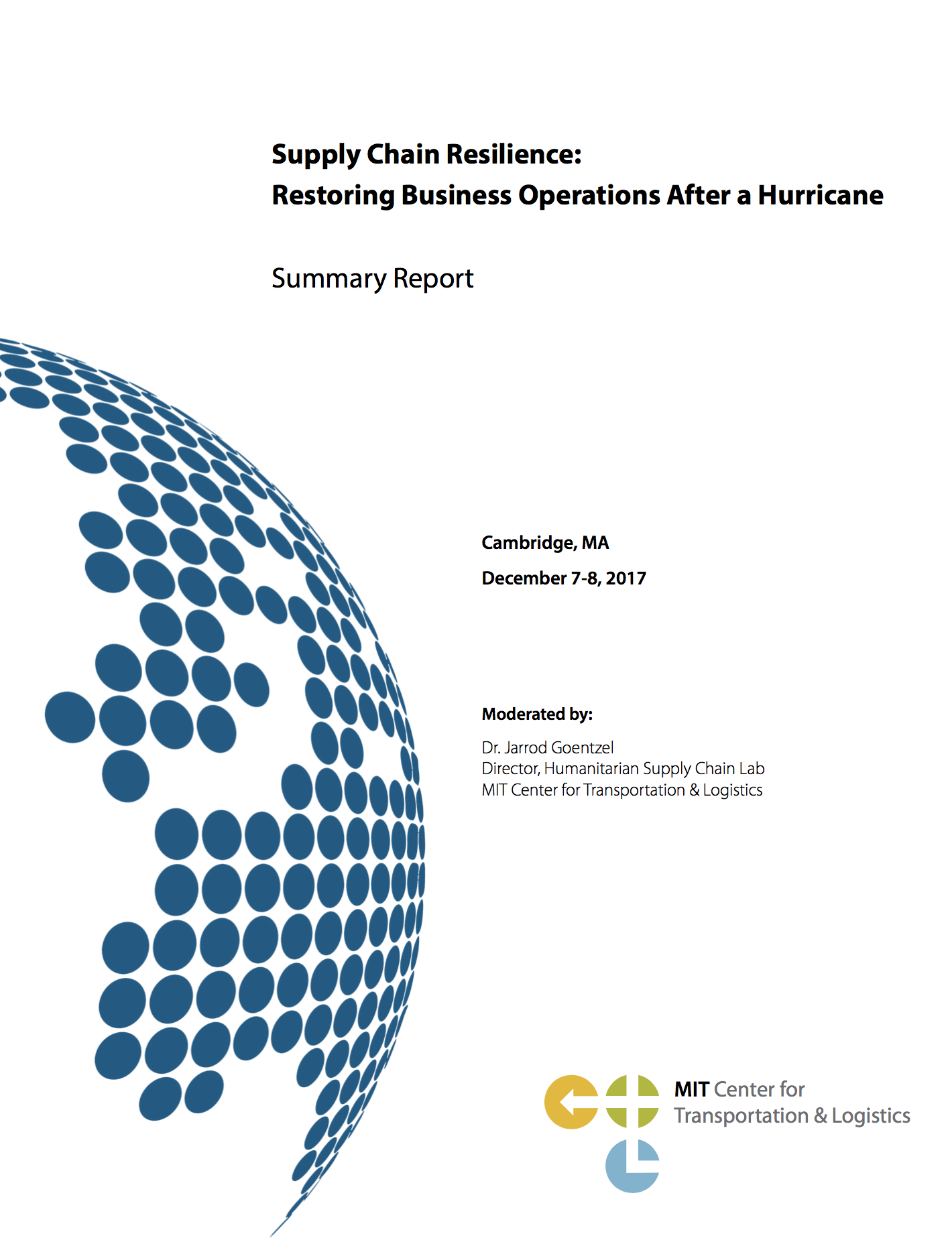 MIT CTL resilience restoring operations after hurricanes report cover