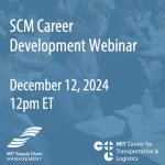 SCM Career Development Webinar