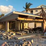 Photo of a Florida coastal home damaged by Hurricane Milton's storm surge.