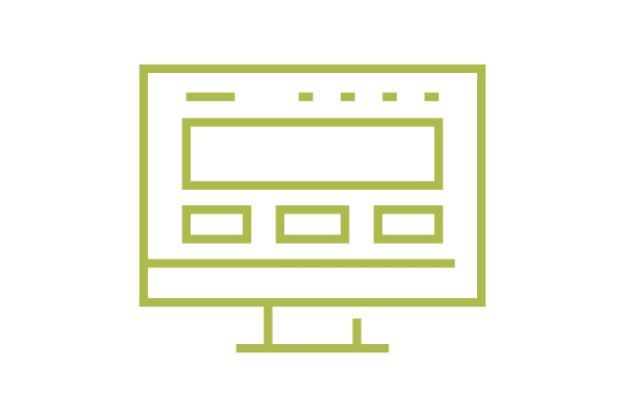 Computer icon in green