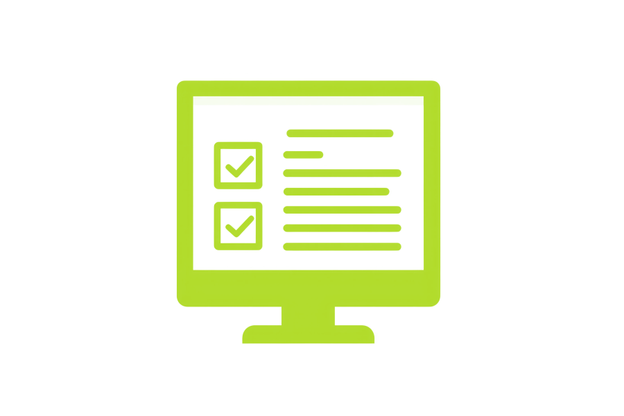 Computer icon in green